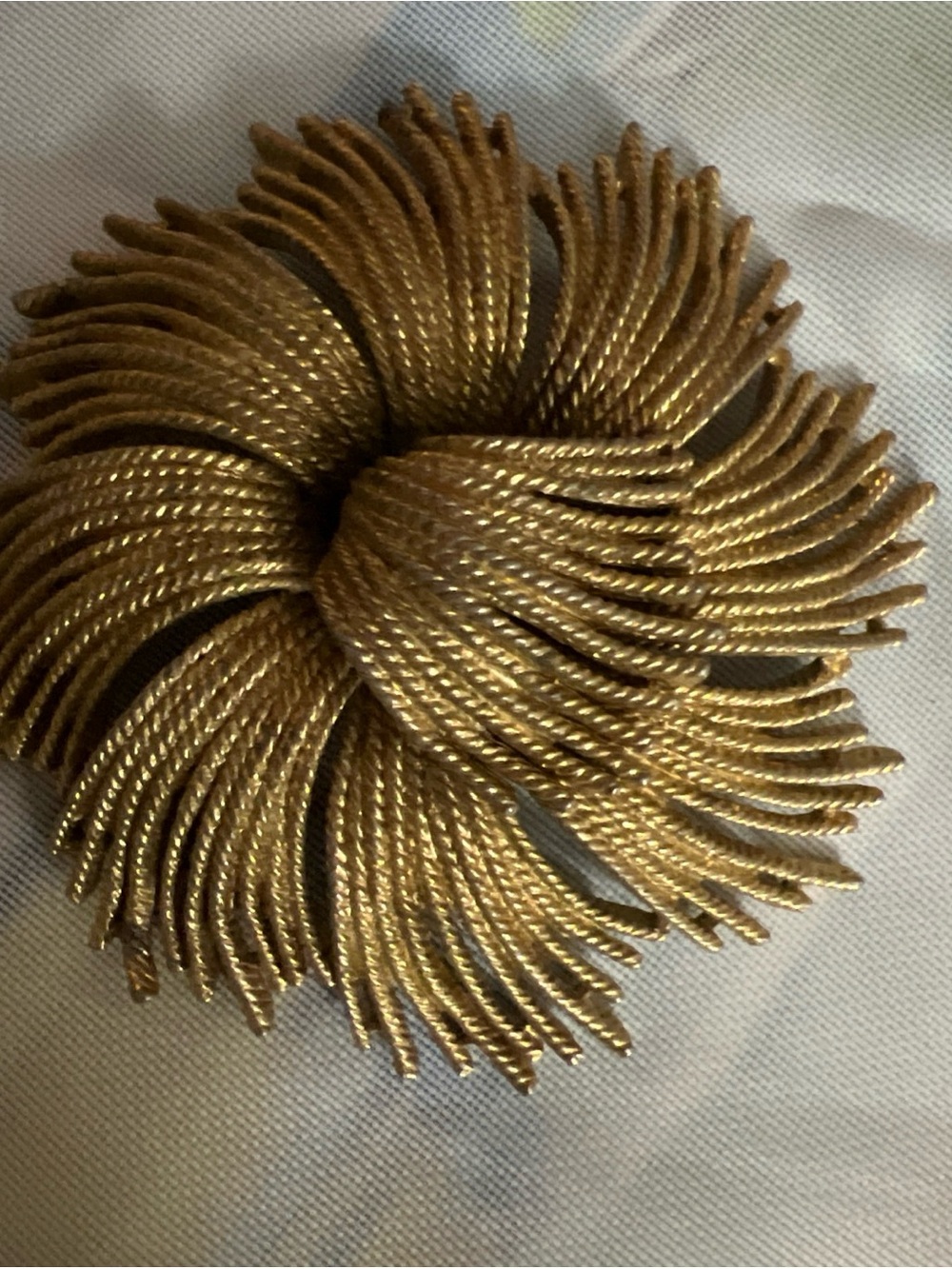 Monet Gold Twisted Rope Flower Brooch - Women's Accessory